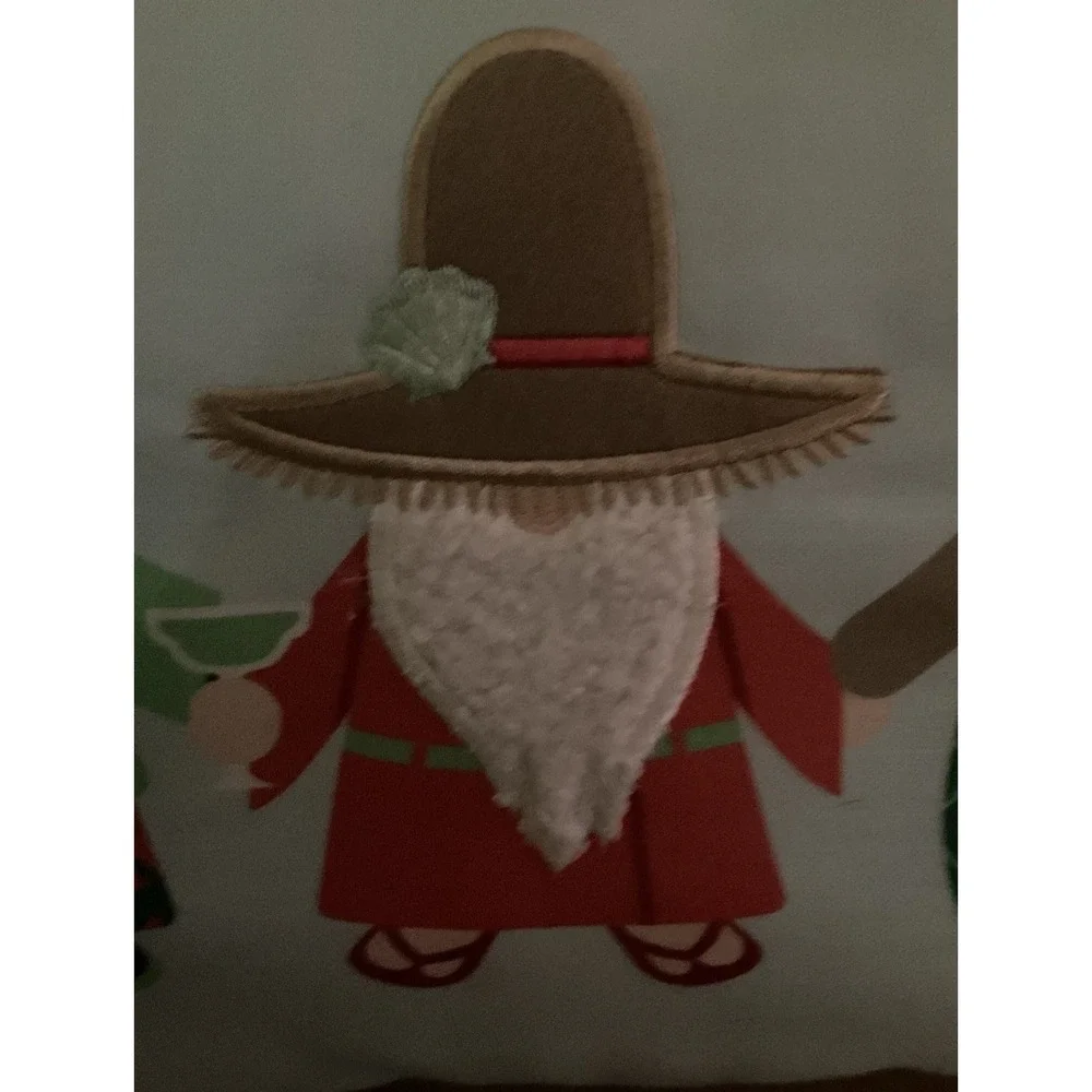 St. Nicholas Square Aqua Beach Gnome Throw‎ Pillow
